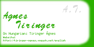 agnes tiringer business card